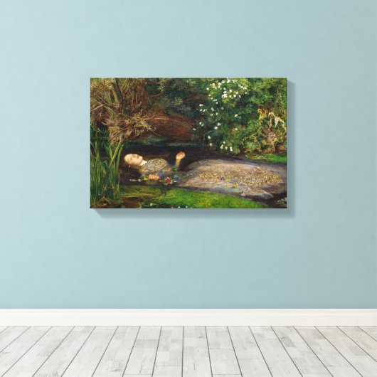Millais Ophelia CC0496 Canvas Afdruk (Insitu (Houten vloer))