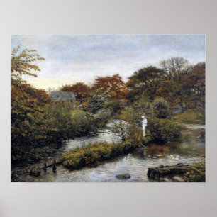 Millais - stromend naar de rivier de 1871 poster