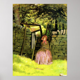 Millais - Wachten 1854 Poster