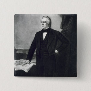 Millard Fillmore, 13e President van de Verenigde S Vierkante Button 5,1 Cm