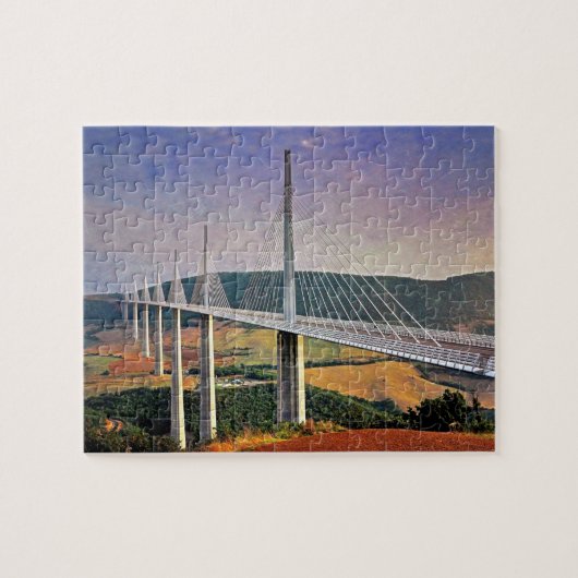 Millau Viaduct, Frankrijk Legpuzzel (Horizontaal)