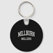 Millburn High School Hs Millburn Nj Retro Srts Sleutelhanger (Voorkant)