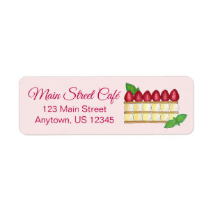 Mille Feuille Franse banketbakker Patisserie Etiket