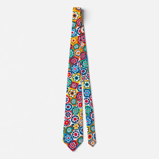Mille Fiori Patterned Stropdas (Voorkant)