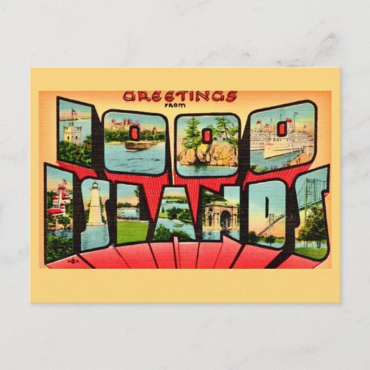 Mille Îles NY Carte Postale Ancienne (Devant)