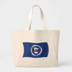 Mille Lacs Band Reservaat Vlag Boodschappentas Grote Tote Bag