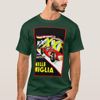 MILLE MIGLIA Adverteren automatische rackafdrukke T-shirt