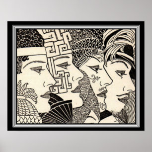 "Mille vies" Art Déco Imprimer 16 x 20