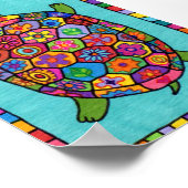 Millefiori Mosaic Turtle Mini Folk Art Poster (Hoek)