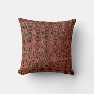 Millefiori Zigzag Bright Oranje Rust Black Grey Kussen