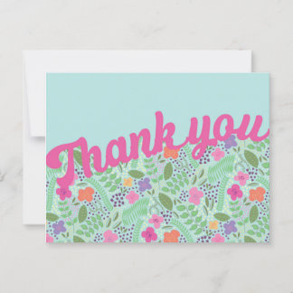 Millefleur gestileerde bloemen Pastels Dank u Briefkaart