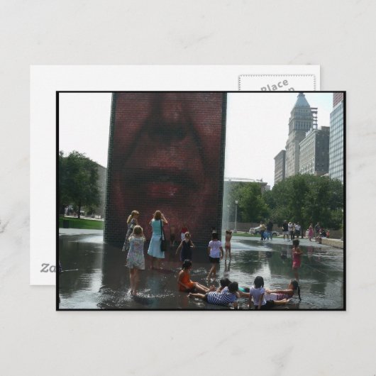 Millenium Park Fountain Briefkaart (Voorkant / Achterkant)