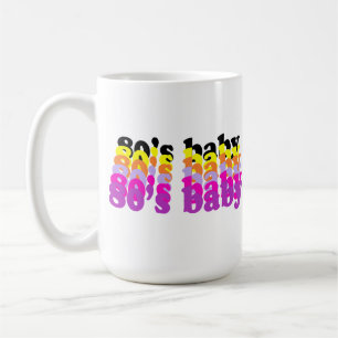 Millennial 80s verjaardag geboren jaren tachtig GE Koffiemok