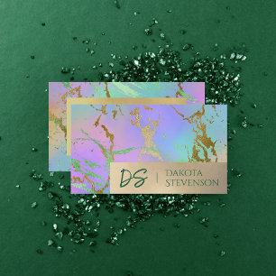Millennial Marble Rainbow Pastel Ombre Branding Visitekaartje