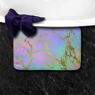 Millennial Marble   Speelse regenboog pastel ombre Badmat