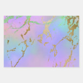 Millennial Marble | Speelse Regenboog Pastel Ombre Inpakpapier Vel (Voorkant 2)