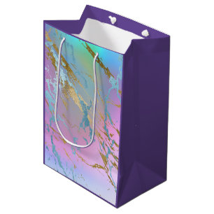 Millennial Marmer Speelse Regenboog Pastel Ombre Medium Cadeauzakje