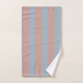 Millennial roze en ijsblauwe kleur blokstrepen bad handdoek (Handdoek)