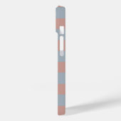 Millennial roze en ijsblauwe kleur blokstrepen Case-Mate iPhone case (Achterkant / Links)