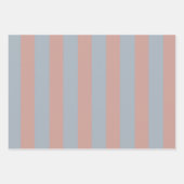 Millennial roze en ijsblauwe kleur blokstrepen inpakpapier vel (Voorkant)