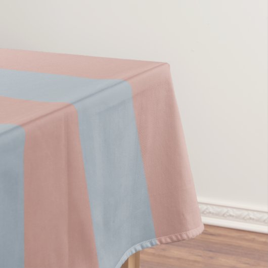 Millennial roze en ijsblauwe kleur blokstrepen tafelkleed (Voorbeeld)