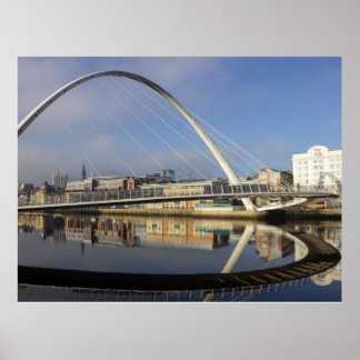 Millennium Bridge, Gateshead, Uk Poster