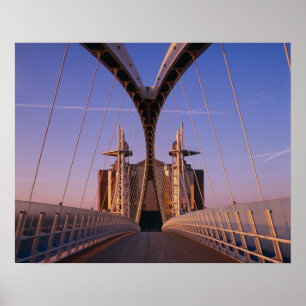 Millennium Bridge, Lowry Centre, Salford Poster
