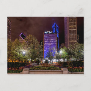 Millennium Park Spring Season Night Briefkaart