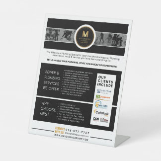 Millenniumloodgieterswerk Specialist Leveranciersi Reclamebord Met Voetstuk