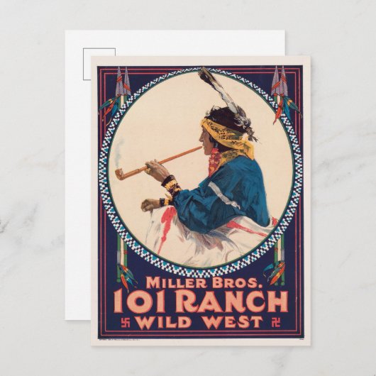 Miller Bros. 101 Ranch, Wild West Circus Poster Briefkaart (Voorkant / Achterkant)