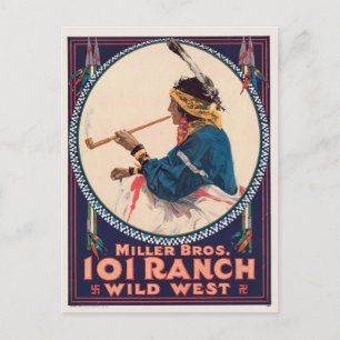 Miller Bros. 101 Ranch, Wild West Circus Poster Briefkaart