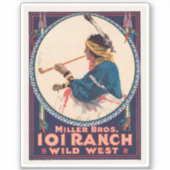 Miller Bros. 101 Ranch, Wild West Circus Poster Sticker (Voorkant)