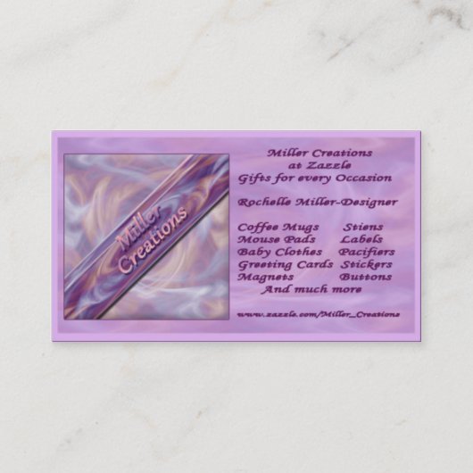 Miller Creations Carte de visite (Devant)