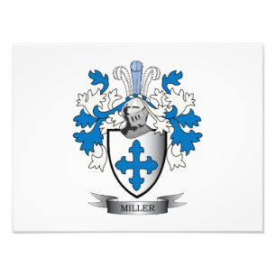 Miller Familie Crest Coat of Arms Foto Afdruk