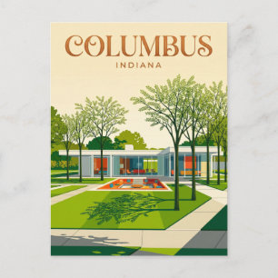 Miller House and Garden Indiana Briefkaart