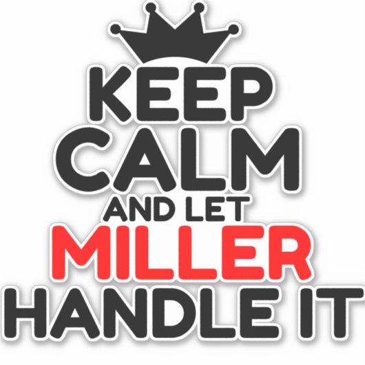 MILLER STICKER (Voorkant)