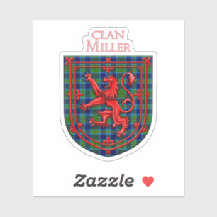 Miller Tartan Scottish Play Lion Rampant Sticker