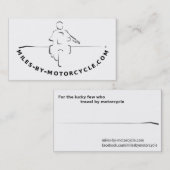 Milles par le carte de visite générique de moto (Devant / Derrière)
