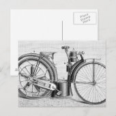 Millet Motorcycle, 1895 Briefkaart (Voorkant / Achterkant)
