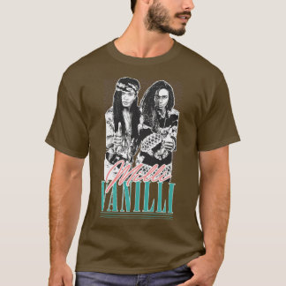 Milli Vanilli stijl jaren '90 esthetisch ontwerp T-shirt