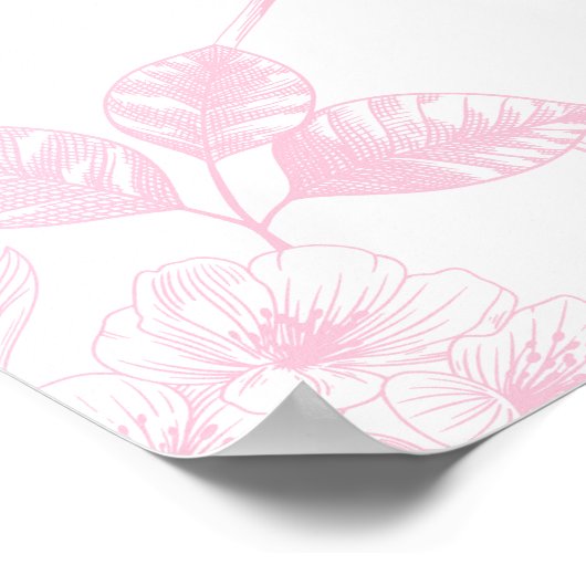 Millie | Aangepaste Roze Teddybeer Nursery Design Poster (Hoek)