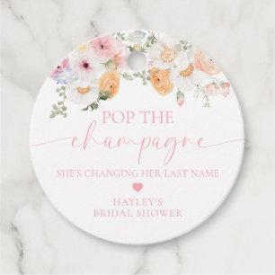Millie Bloemrijke Knal de Champagne Bruidsdouche Bedankjes Labels