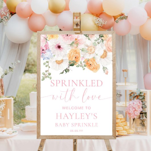 Millie Floral Baby Sprinkl Affiche de bienvenue