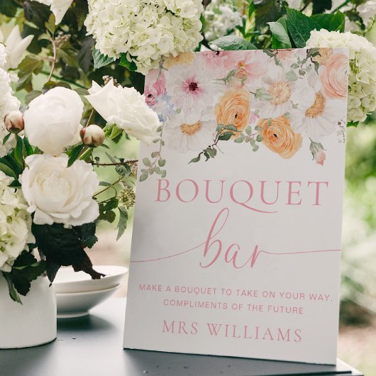 Millie Floral Boeket Bar Teken Poster