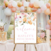 Millie Floral Fête des mariées Affiche de bienvenu