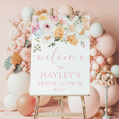 Millie Floral Fête des mariées Affiche de bienvenu