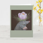 Millie la carte de voeux mole (Fleur jaune)