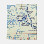 Millinocket ME  kaart Keramisch Ornament (Links)