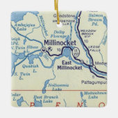 Millinocket ME  kaart Keramisch Ornament (Voorkant)
