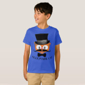 MILLIONAIRE CAT Cartoon Mustache Cat Boys T-shirt (Voorkant volledig)